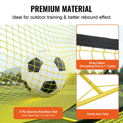 Soccer Trainer, 2-IN-1 Portable Soccer Rebounder Net, Iron Soccer Practice Equipment, Sports Football Rebounder Wall with Portable Bag, Perfect for Team Solo Training, Passing, Volley - Image 4