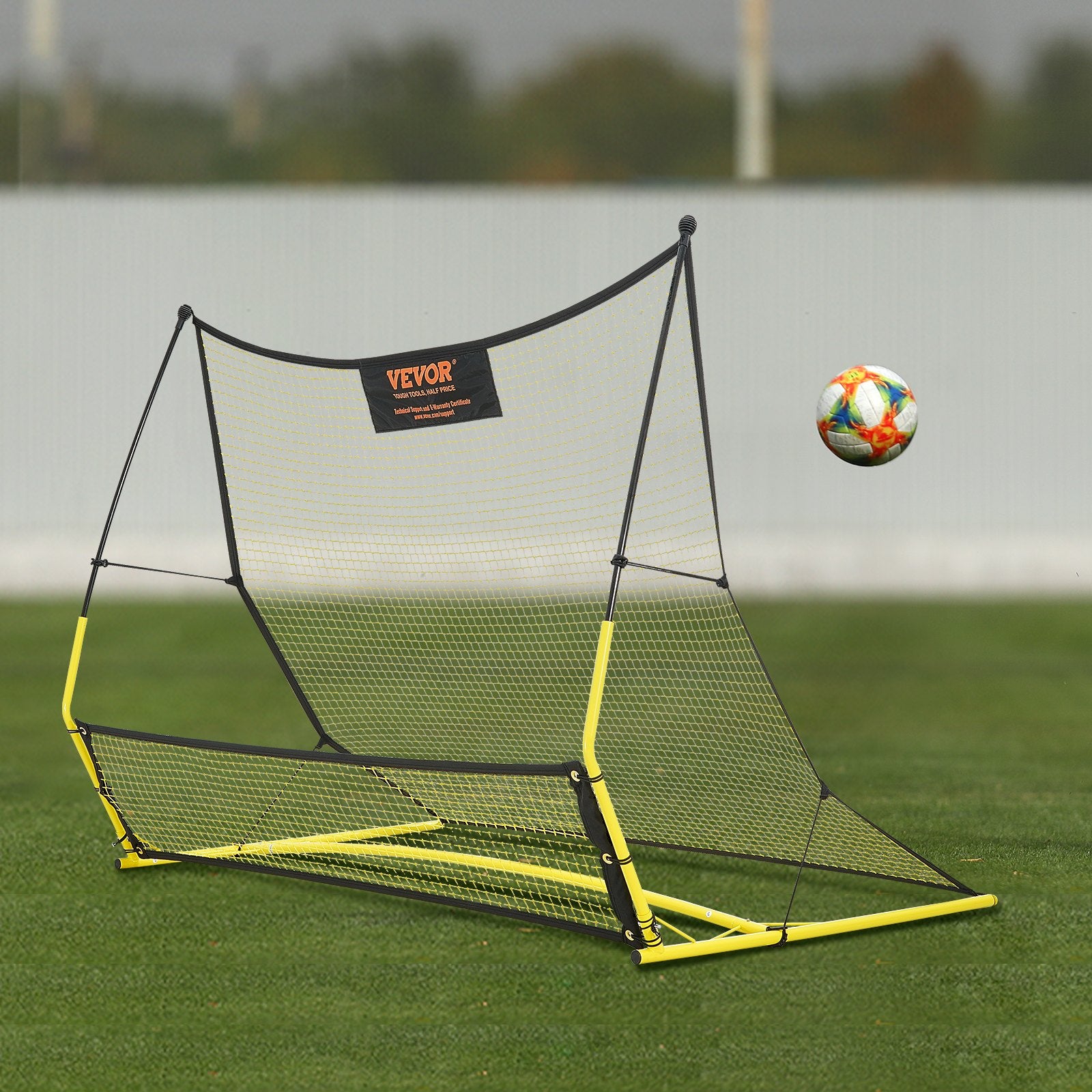 Soccer Trainer, 2-IN-1 Portable Soccer Rebounder Net, Iron Soccer Practice Equipment, Sports Football Rebounder Wall with Portable Bag, Perfect for Team Solo Training, Passing, Volley - Image 8