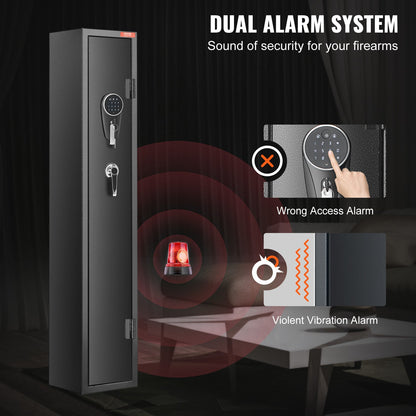 Gun Safe Rifle Safe with Digital Keypad & Lock for 3 Rifles and 4 Pistols - Image 4