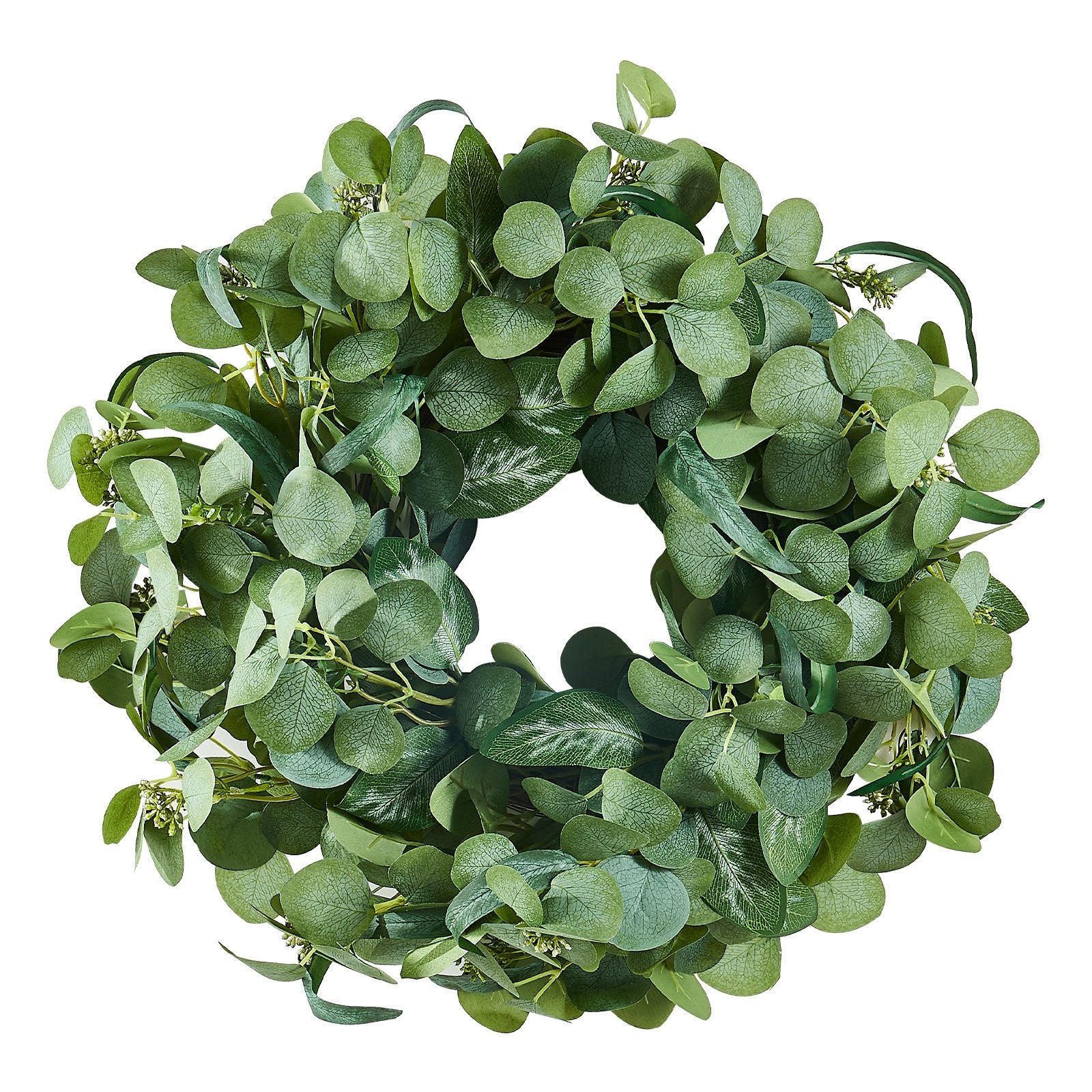 Artificial Decorative Wreath 66.04 cm Green Eucalyptus Leaves Year Round - Image 9