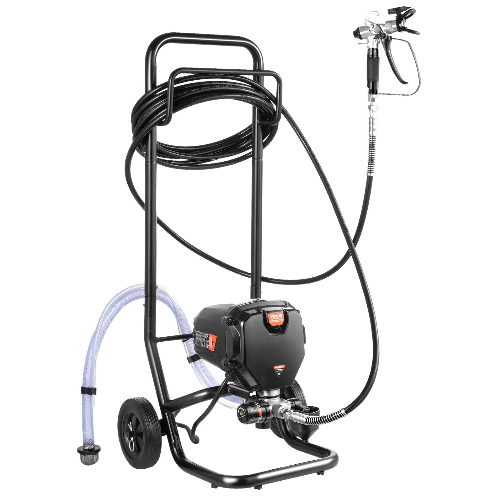 Stand Airless Paint Sprayer, 750W 3000PSI High Efficiency Electric Airless Sprayer With Cart, Fine And Even Painting Effect, Paint Sprayers for Home Interior and Exterior Furniture and Fences