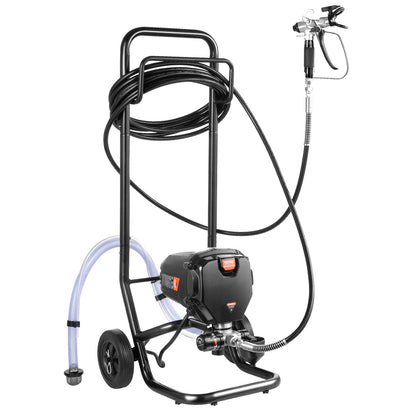 Stand Airless Paint Sprayer, 750W 3000PSI High Efficiency Electric Airless Sprayer With Cart, Fine And Even Painting Effect, Paint Sprayers for Home Interior and Exterior Furniture and Fences