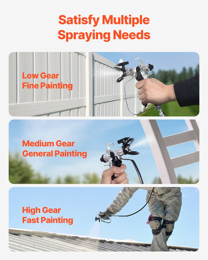 Stand Airless Paint Sprayer, 950W 3000PSI High Efficiency Electric Airless Sprayer With Cart, Fine And Even Painting Effect, Paint Sprayers for Home Interior and Exterior Furniture and Fences - Image 4