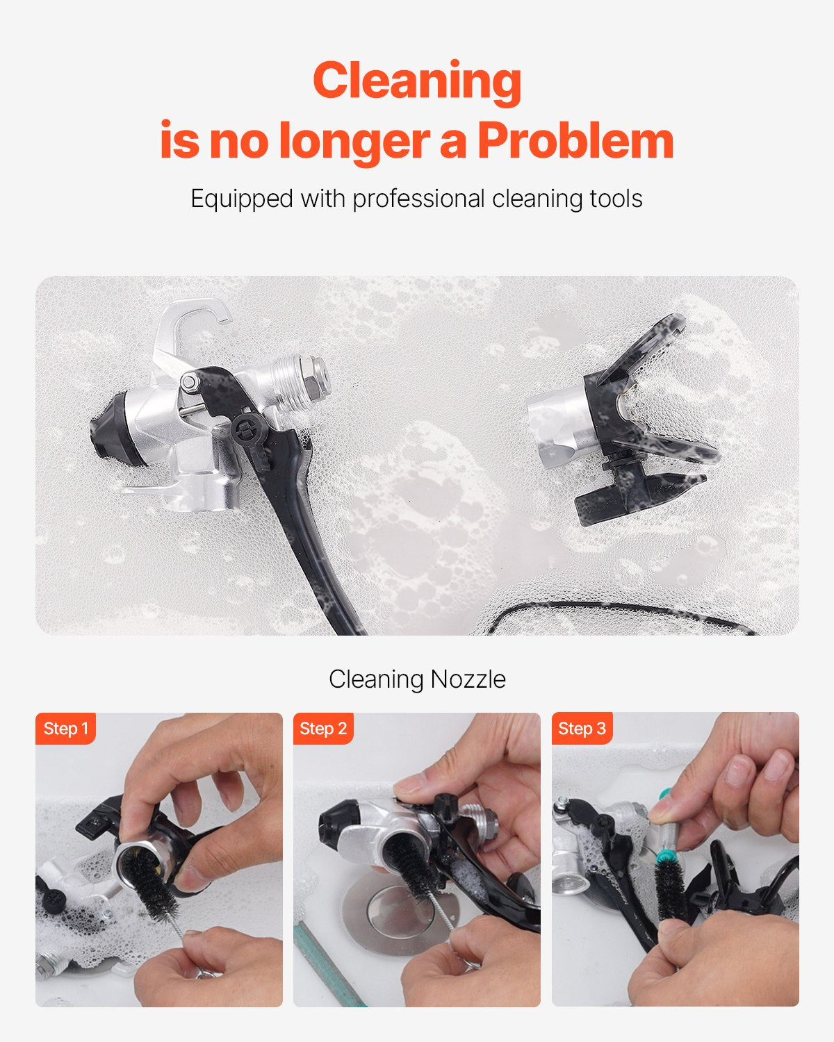 Stand Airless Paint Sprayer, 950W 3000PSI High Efficiency Electric Airless Sprayer With Cart, Fine And Even Painting Effect, Paint Sprayers for Home Interior and Exterior Furniture and Fences - Image 7