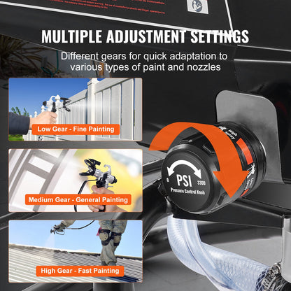 Stand Airless Paint Sprayer, 950W 3000PSI High Efficiency Electric Airless Sprayer, Fine And Even Painting Effect, Handheld Paint Sprayers for Home Interior and Exterior Furniture and Fences - Image 4