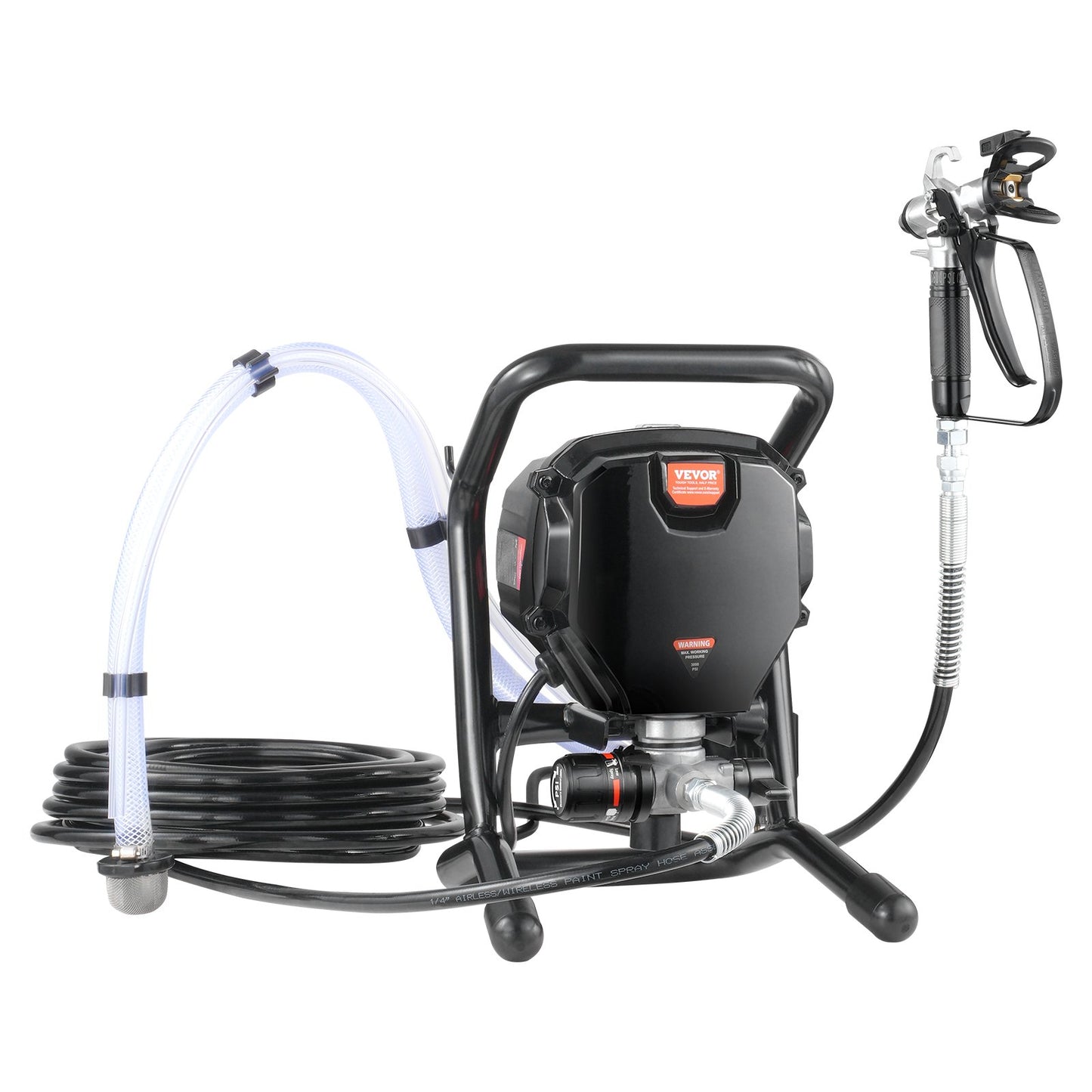 Stand Airless Paint Sprayer, 750W 3000PSI High Efficiency Electric Airless Sprayer, Fine And Even Painting Effect, Handheld Paint Sprayers for Home Interior and Exterior Furniture and Fences