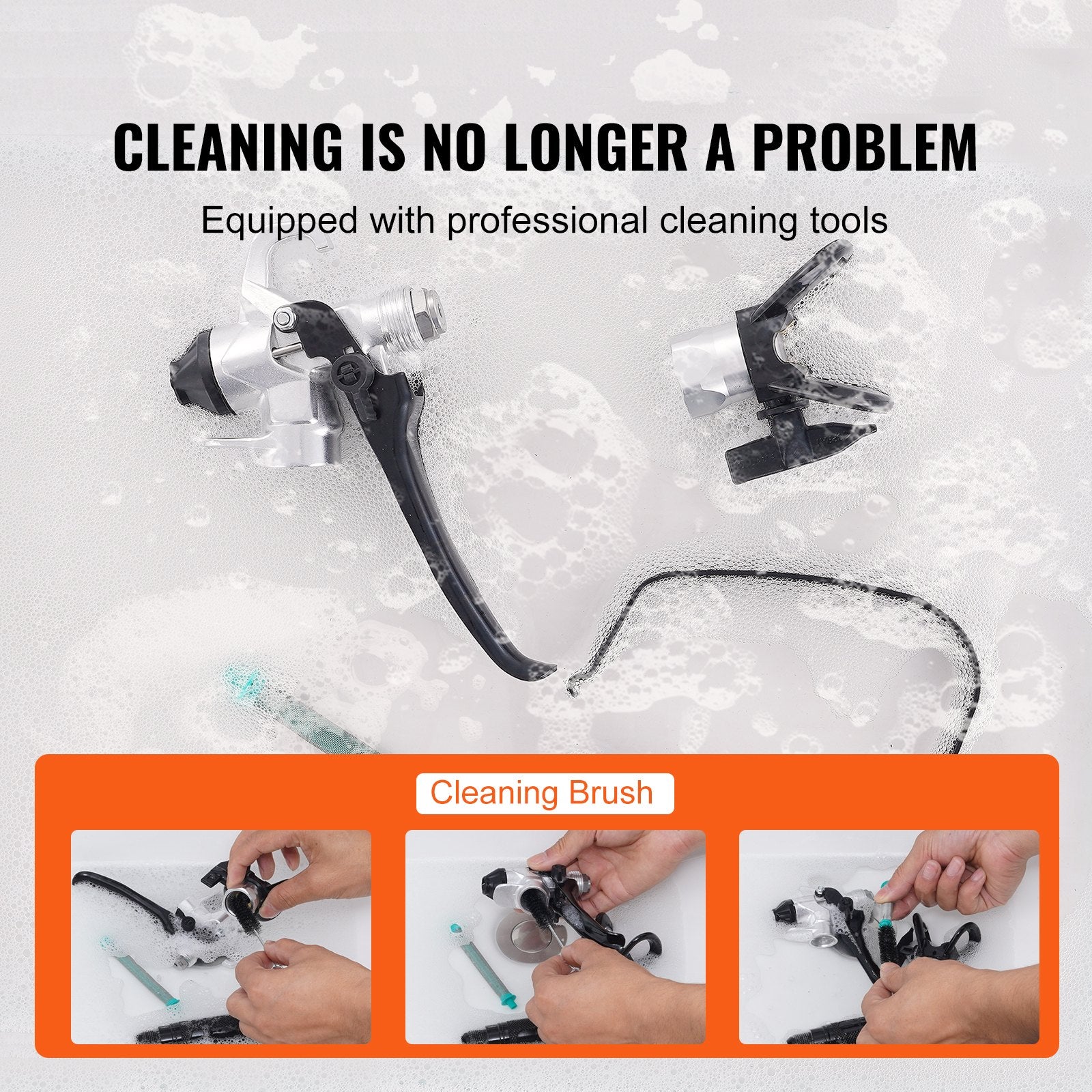 Stand Airless Paint Sprayer, 750W 3000PSI High Efficiency Electric Airless Sprayer, Fine And Even Painting Effect, Handheld Paint Sprayers for Home Interior and Exterior Furniture and Fences - Image 7