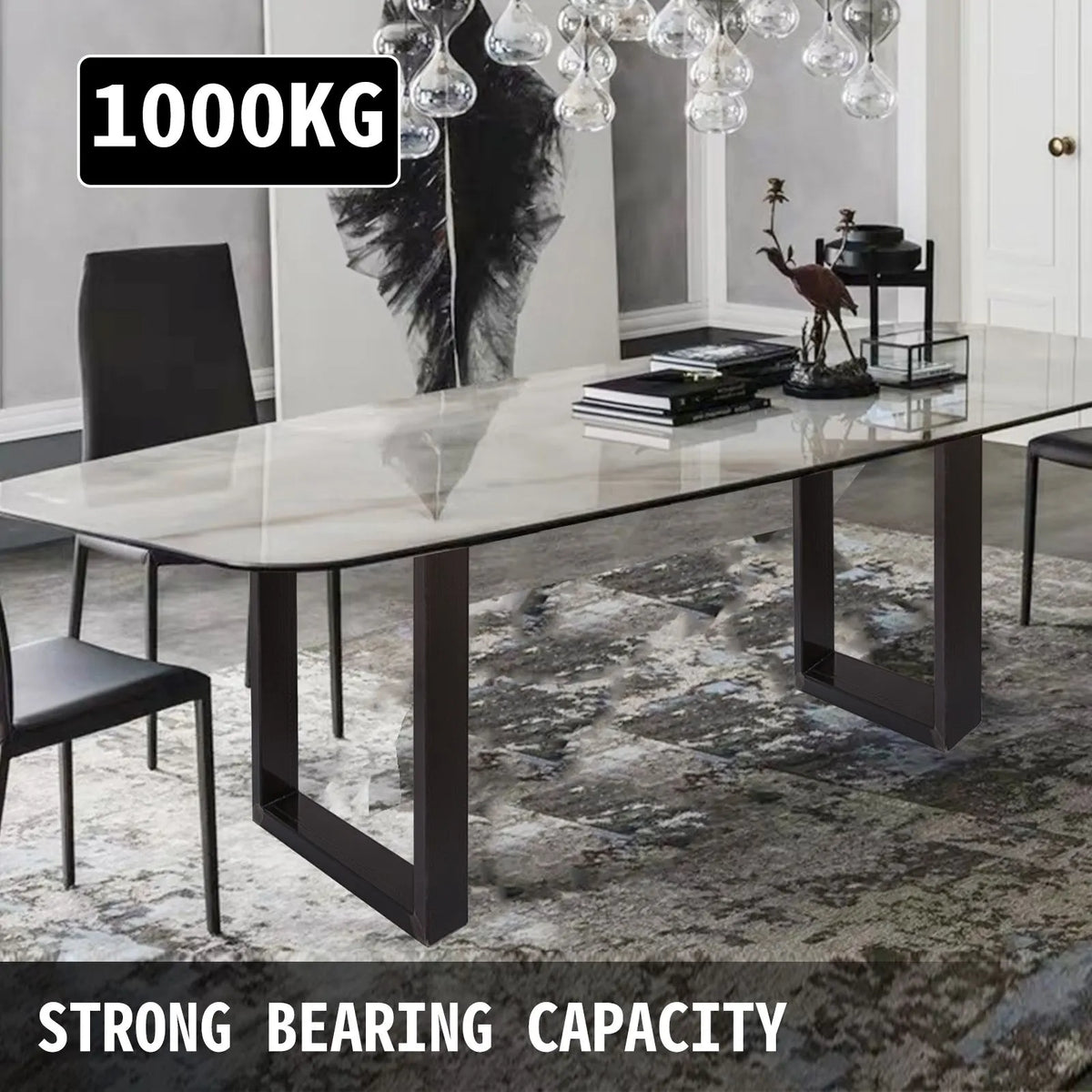 72 x 60 cm Dining Table Legs Office Table Legs Set of 2 Steel Table Legs Computer Desk Legs Steel Bench Legs Country Style Table Legs DIY Furniture Legs - Image 3