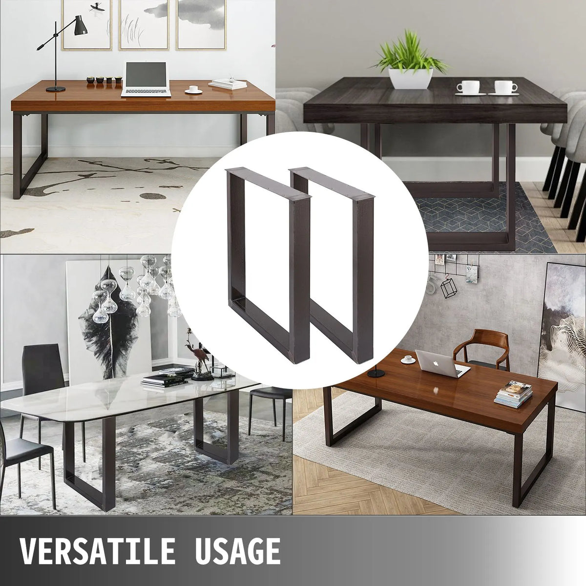 72 x 60 cm Dining Table Legs Office Table Legs Set of 2 Steel Table Legs Computer Desk Legs Steel Bench Legs Country Style Table Legs DIY Furniture Legs - Image 7