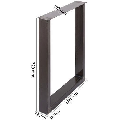 72 x 60 cm Dining Table Legs Office Table Legs Set of 2 Steel Table Legs Computer Desk Legs Steel Bench Legs Country Style Table Legs DIY Furniture Legs - Image 8