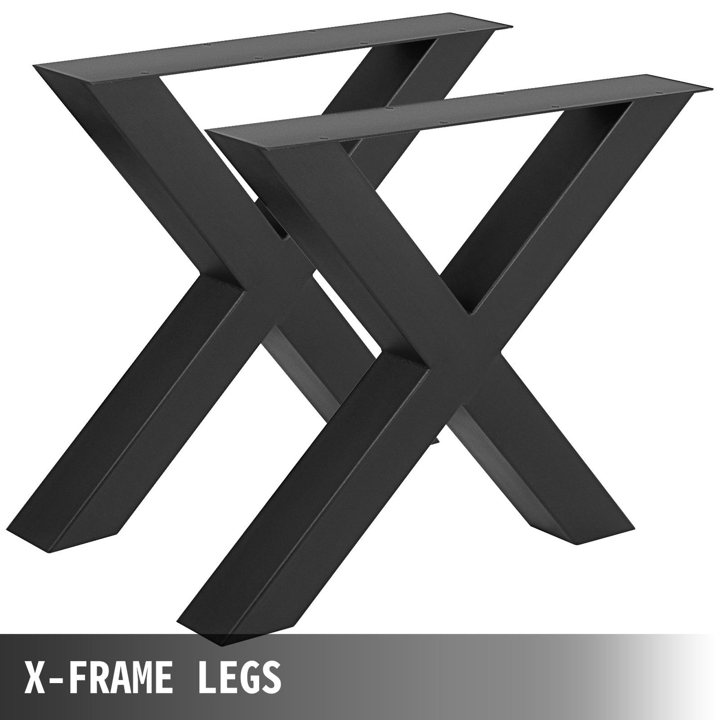 Metal Table Legs 28.4 x 29.9 Inch Black Table Legs Premium steel table legs with X-frame style Steel Bench Legs Country Style Table Legs Furniture Leg Perfect for Coffee Store Home Office Bar - Image 4