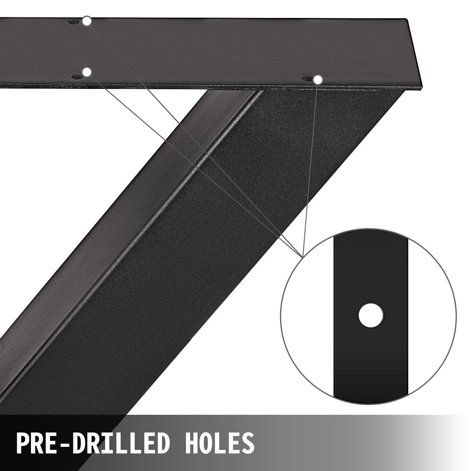 Metal Table Legs 28.4 x 29.9 Inch Black Table Legs Premium steel table legs with X-frame style Steel Bench Legs Country Style Table Legs Furniture Leg Perfect for Coffee Store Home Office Bar - Image 5