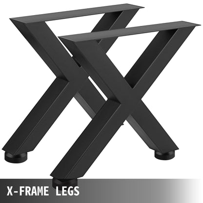 Set of 2 Steel Table Legs, 72cm Height 79cm Wide Dining Table Legs, Heavy Duty 7.9cm Square Box Section X Frame Table Legs,72x79x7.9 cm Black Color Industrial Country Style Metal Dining Leg - Image 4