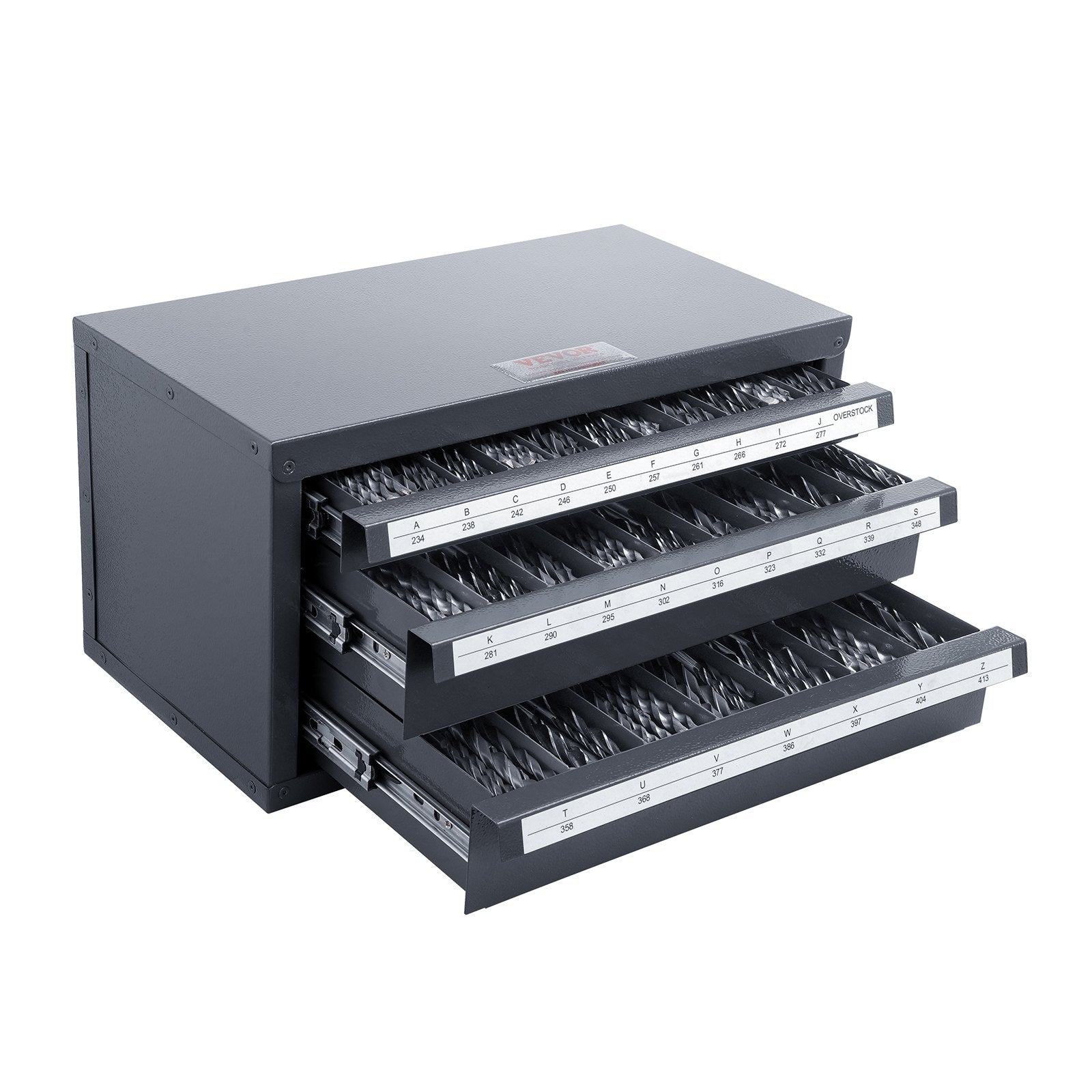 Drill Bit Dispenser Cabinet, Three-Drawer Drill Bit Organizer Cabinet for A to Z, Steel Drill Dispenser Organizer Cabinet with Labels, Stackable Drill Dispenser for Drill Bit Storage - Image 9