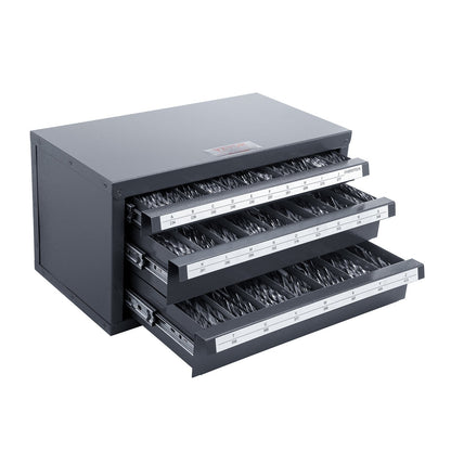 Drill Bit Dispenser Cabinet, Three-Drawer Drill Bit Organizer Cabinet for A to Z, Steel Drill Dispenser Organizer Cabinet with Labels, Stackable Drill Dispenser for Drill Bit Storage - Image 9