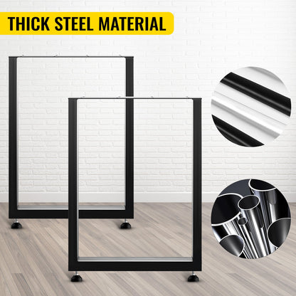 Black Table Legs Frame Metal Dining Table Desk 600X720MM - Image 2