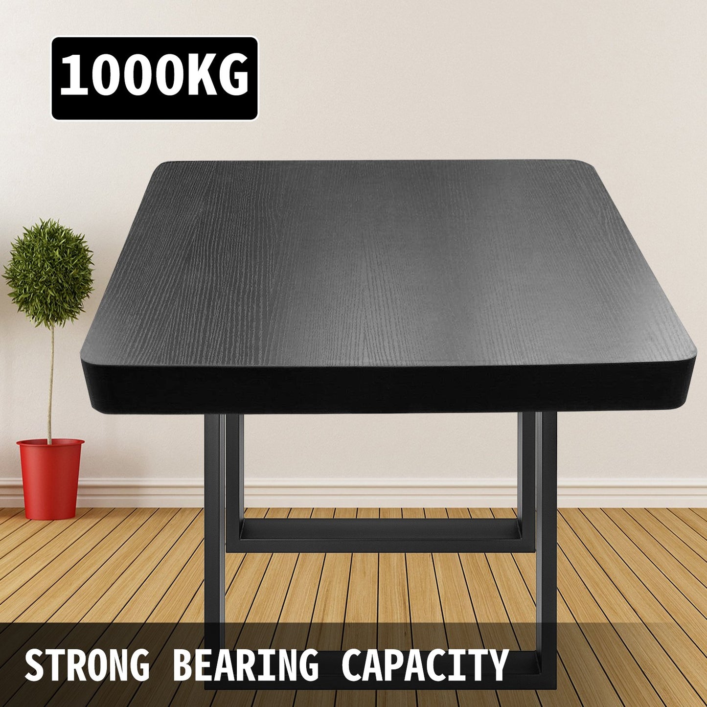 Black Metal Table Legs Set of 2 Steel Table Legs 35x28 Inch Dining Table Legs Office Table Legs Computer Desk Legs Steel Bench Legs Country Style Table Legs DIY Furniture Legs - Image 3