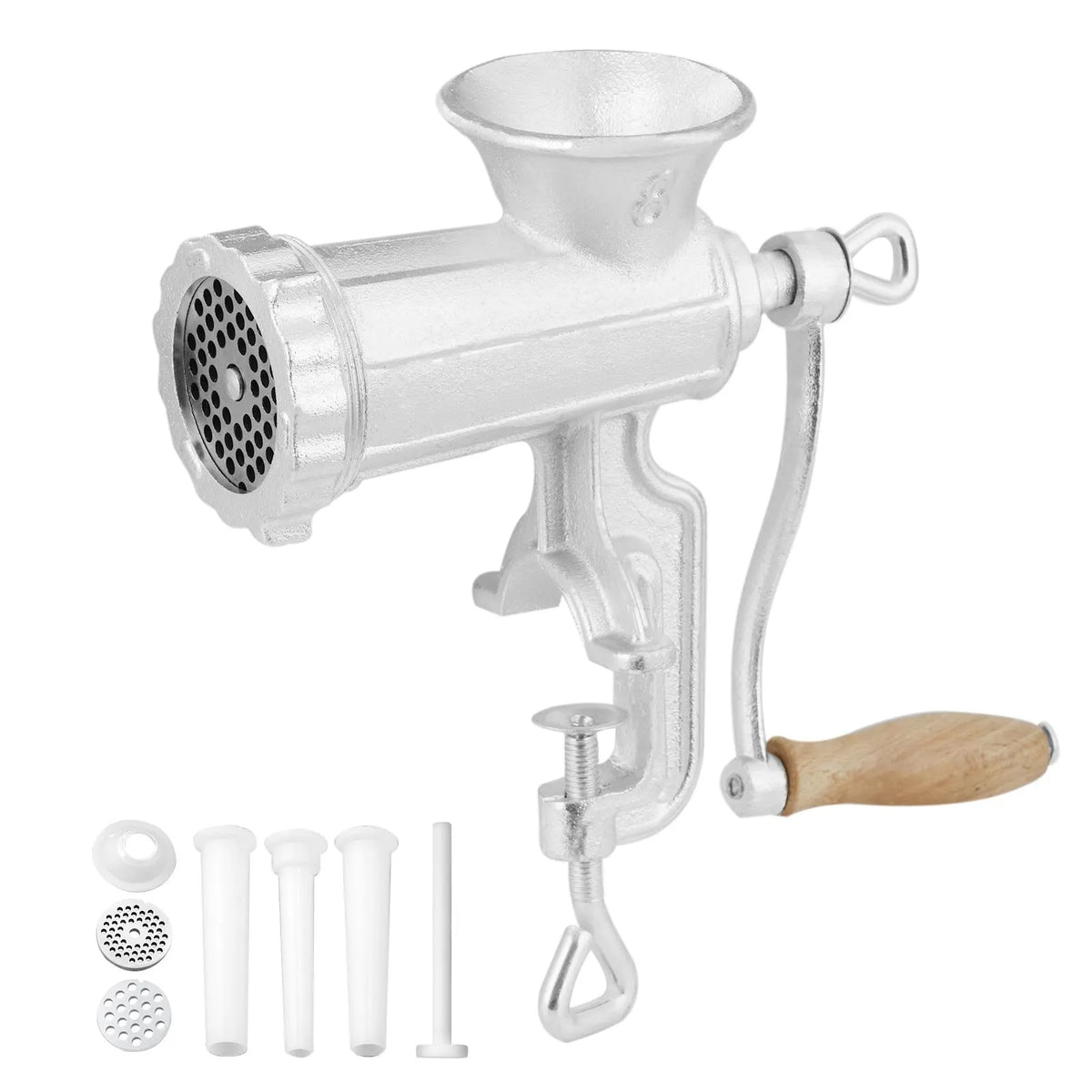Manual Meat Grinder Heavy Duty Cast Iron Meat Grinder & Steel Table Clamp - Image 9
