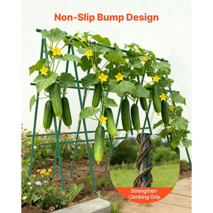 Garden Stakes, 50 Pack, 1455 mm, Plastic Coated Metal Tomato Stakes, Garden Sticks for Plants Support, with Pointed End and Non-Slip Bumps for Growing Climbing Plants, Outdoor Vegetables - Image 5