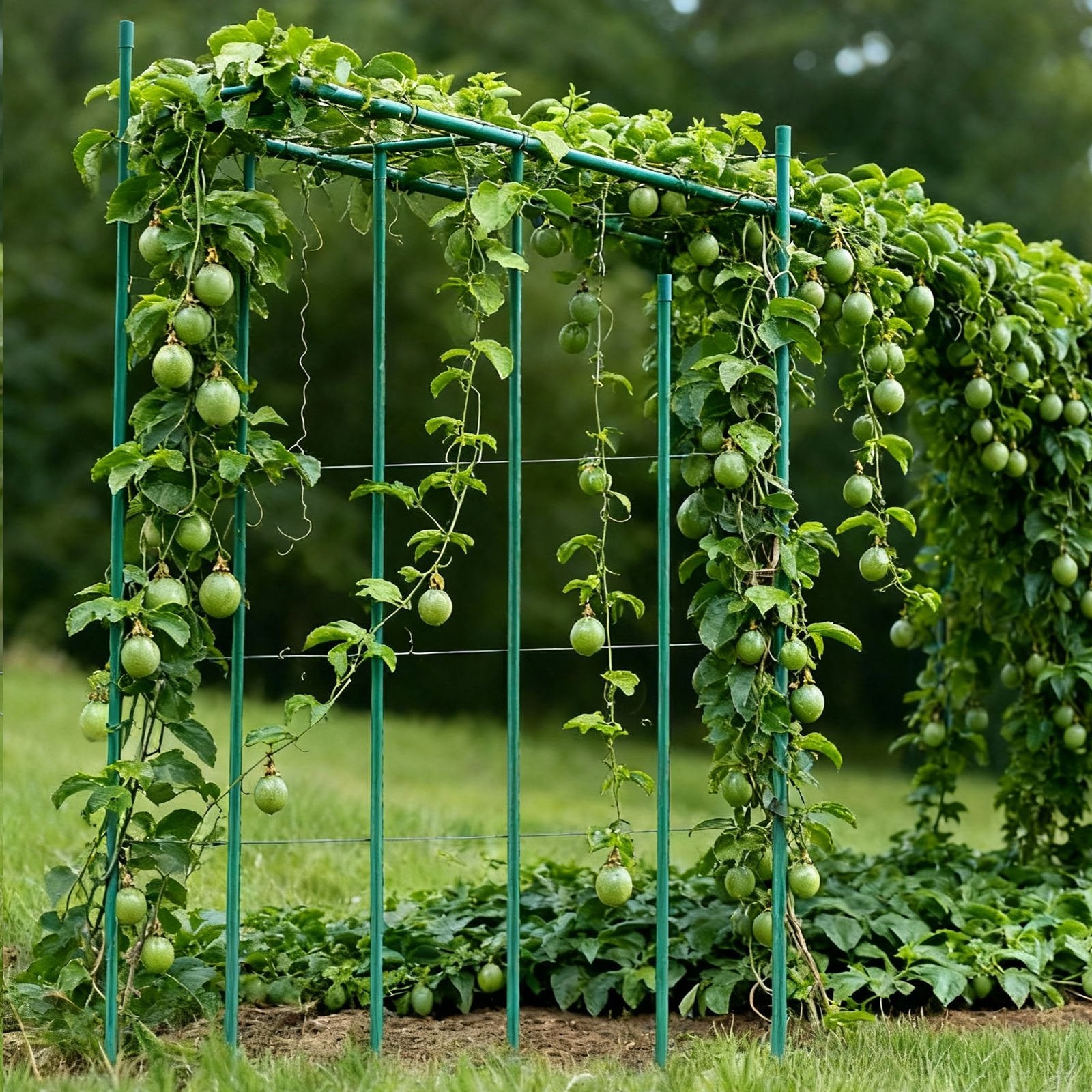 Garden Stakes, 25 Pack, 2100 mm, Plastic Coated Metal Tomato Stakes, Garden Sticks for Plants Support, with Pointed End and Non-Slip Bumps for Growing Climbing Plants, Outdoor Vegetables - Image 8