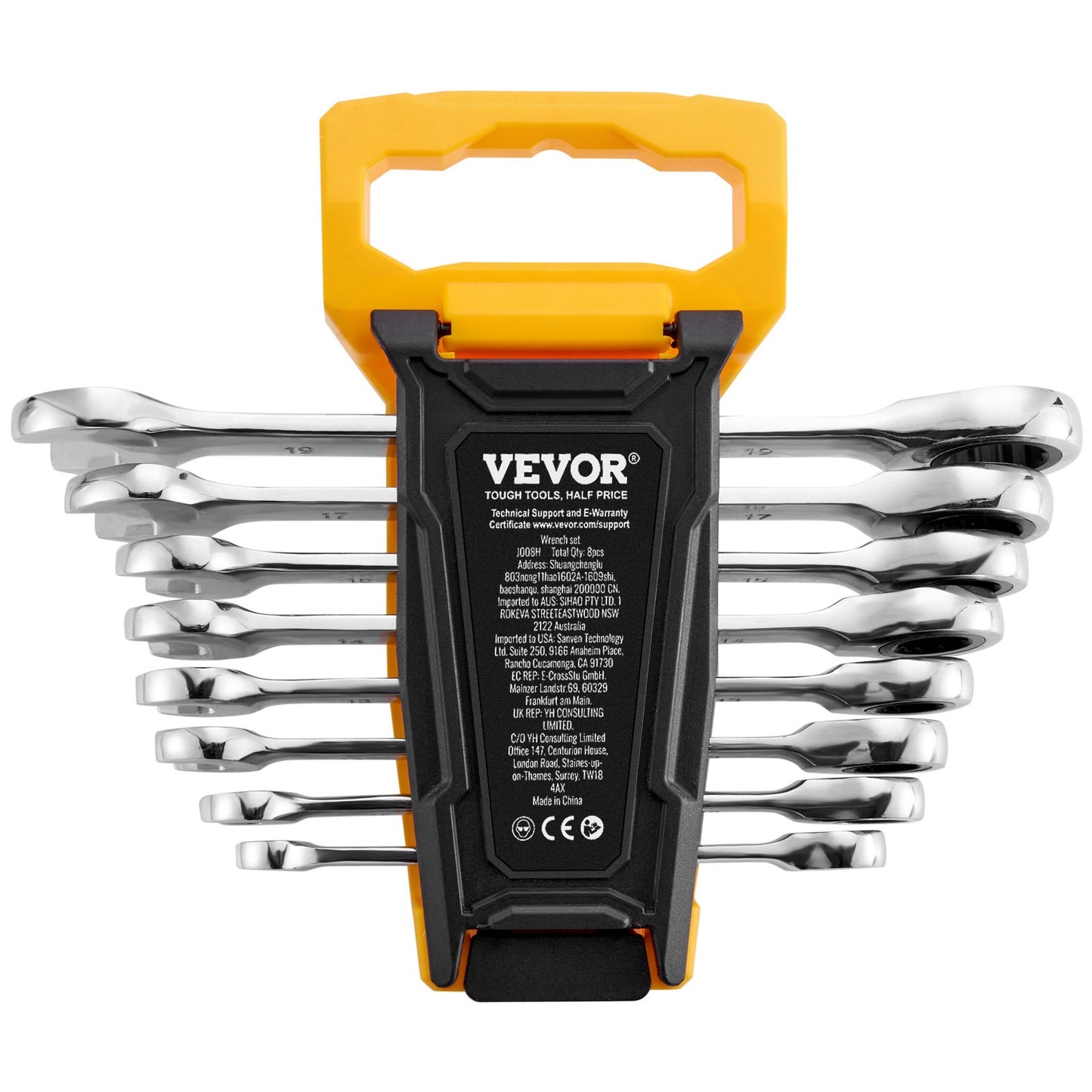 Combination Wrench Set 8-Piece Metric 8 mm to 19 mm with Organizer Rack - Image 9