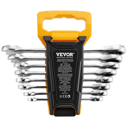 Combination Wrench Set 8-Piece Metric 8 mm to 19 mm with Organizer Rack - Image 9