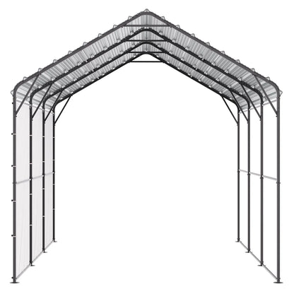Heavy Duty Metal Carport, 10' x 15' Outdoor Carport with Galvanized Steel Frame & Roof, Car Tent Garage Shade with Removable Sidewalls, Multi-Use Car Shelter for Pickup, Boat, Car & Tractors