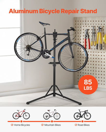 Bike Repair Stand, 38.56 kg Heavy-duty Bicycle Work Stand with 1035-1630 mm Adjustable Height & Magnetic Tool Tray, Foldable Bicycle Maintenance Rack, Shop Home Mechanics for Mountain & Road Bike - Image 2