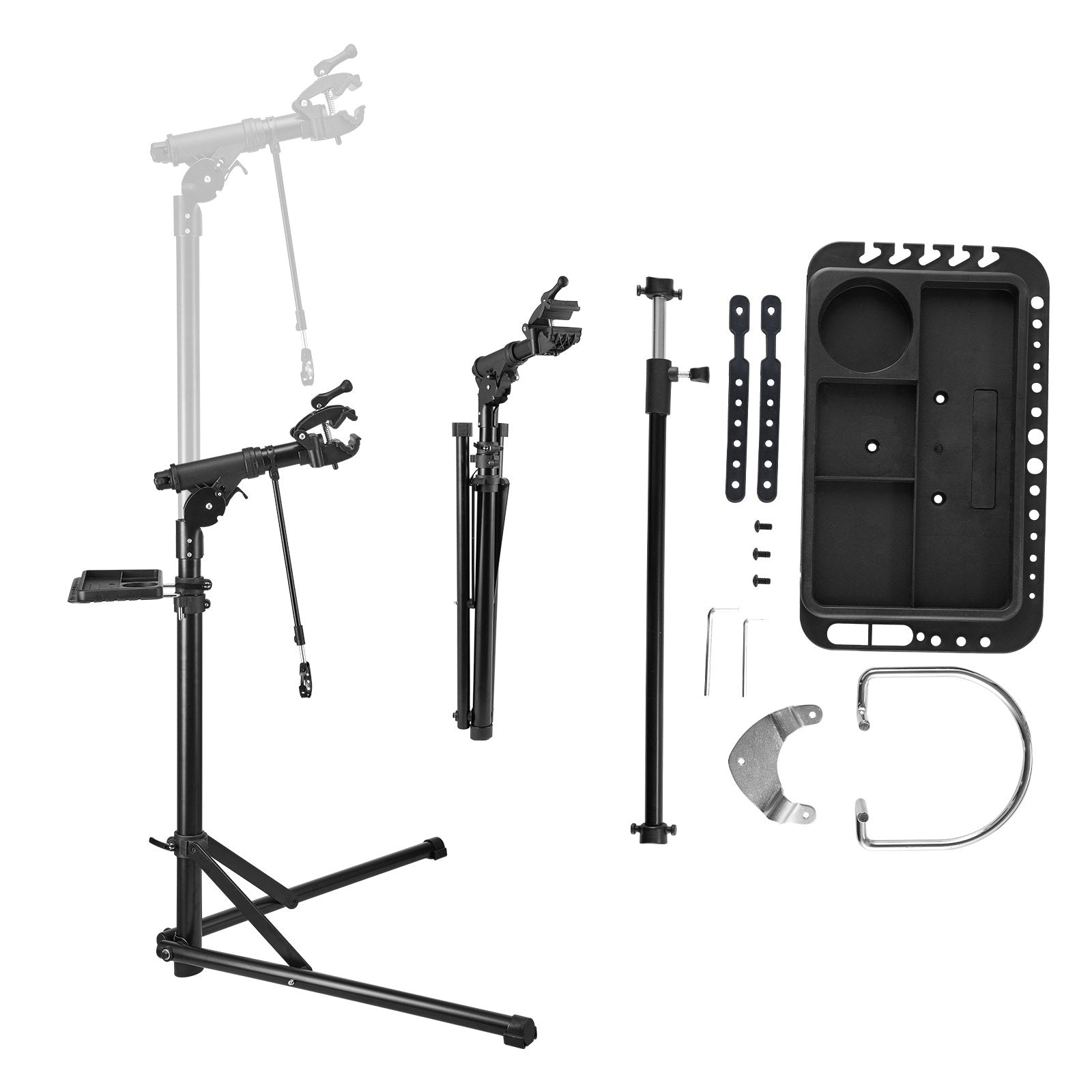 Bike Repair Stand, 38.56 kg Heavy-duty Bicycle Work Stand with 1035-1630 mm Adjustable Height & Magnetic Tool Tray, Foldable Bicycle Maintenance Rack, Shop Home Mechanics for Mountain & Road Bike - Image 9
