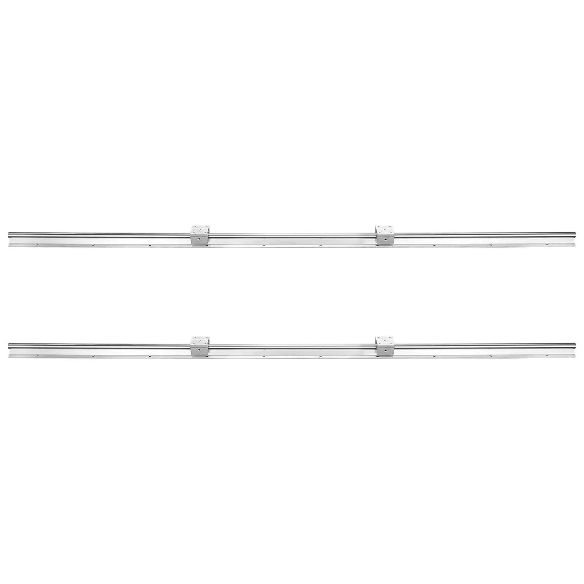 Linear Guide Rail Set, SBR20 1500mm, 2 PCS 59 in/1500 mm SBR20 Guide Rails and 4 PCS SBR20UU Slide Blocks, Linear Rails and Bearings Kit for Automated Machines DIY Project CNC Router Machines