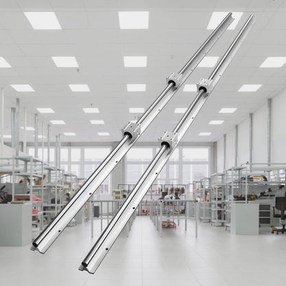 Linear Guide Rail Set, SBR20 1500mm, 2 PCS 59 in/1500 mm SBR20 Guide Rails and 4 PCS SBR20UU Slide Blocks, Linear Rails and Bearings Kit for Automated Machines DIY Project CNC Router Machines - Image 8
