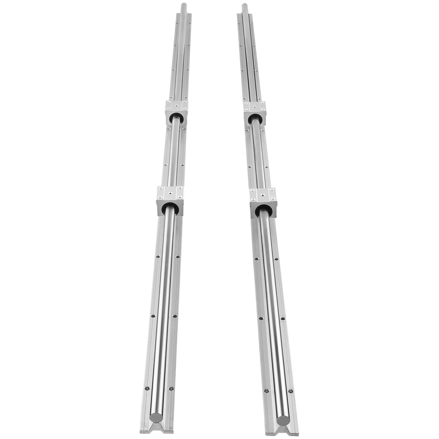 Linear Guide Rail Set, SBR20 1500mm, 2 PCS 59 in/1500 mm SBR20 Guide Rails and 4 PCS SBR20UU Slide Blocks, Linear Rails and Bearings Kit for Automated Machines DIY Project CNC Router Machines - Image 9