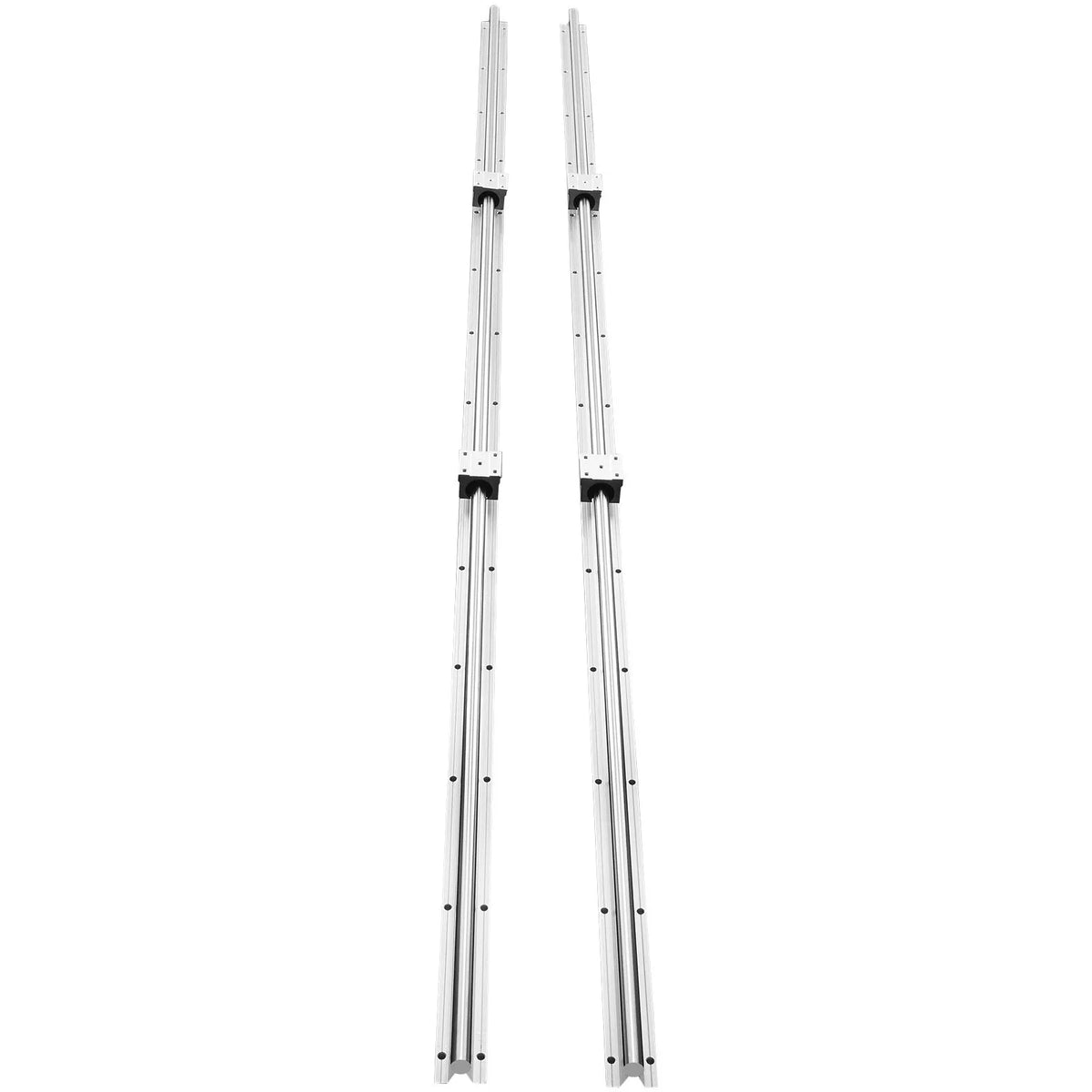 Linear Guide Rail Set, SBR20 1800mm, 2 PCS 70.9 in/1800 mm SBR20 Guide Rails and 4 PCS SBR20UU Slide Blocks, Linear Rails and Bearings Kit for Automated Machines DIY Project CNC Router Machines