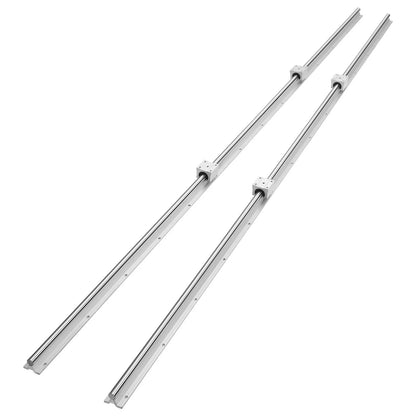 Linear Guide Rail Set, SBR20 1800mm, 2 PCS 70.9 in/1800 mm SBR20 Guide Rails and 4 PCS SBR20UU Slide Blocks, Linear Rails and Bearings Kit for Automated Machines DIY Project CNC Router Machines - Image 9