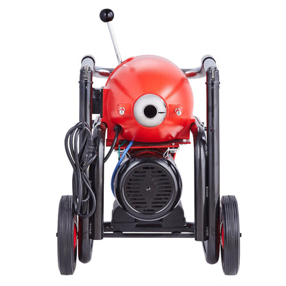Drain Cleaner Machine 120FT x 6/5" 1100W Sectional Snake Auger Manual Feed