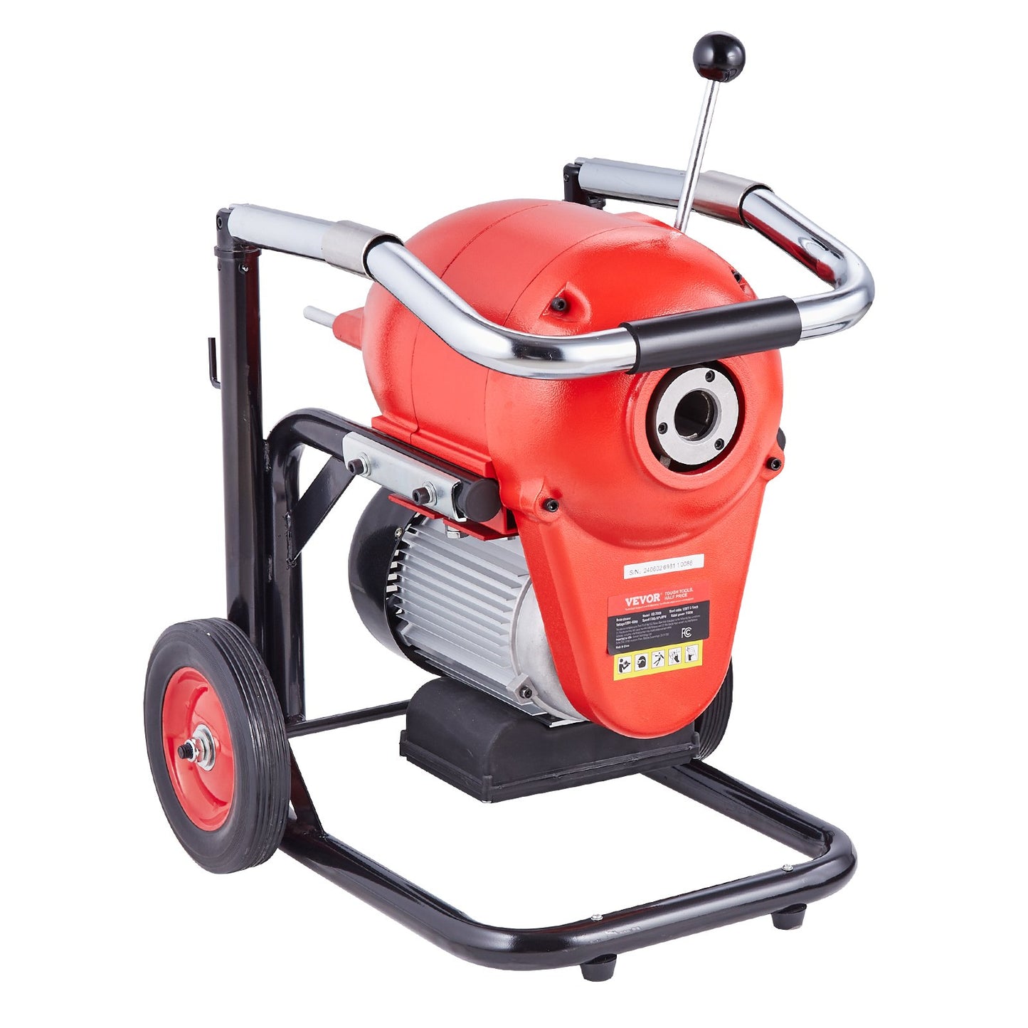 Drain Cleaner Machine 120FT x 6/5" 1100W Sectional Snake Auger Manual Feed - Image 9