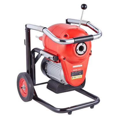 Drain Cleaner Machine 120FT x 6/5" 1100W Sectional Snake Auger Manual Feed - Image 9