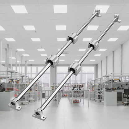 Linear Guide Rail Set, SFC20 1200mm, 2 PCS 47.2 in/1200 mm SFC20 Guide Rails 4 PCS SC20 Slide Blocks 4 PCS Rail Supports, Linear Rails and Bearings Kit for Automated Machines CNC DIY Project - Image 8