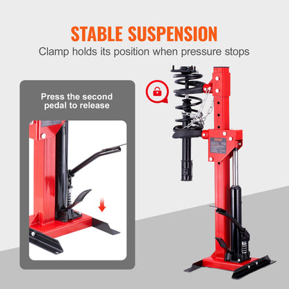 Strut Spring Compressor, 4.5 Ton/9920 LBS Hydraulic Jack Capacity, 1 Ton Rated Compression Force, Auto Strut Coil Spring Compressor Tool, Hydraulic Spring Compressor for Strut Spring Removing - Image 4