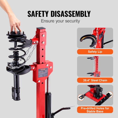Strut Spring Compressor, 4.5 Ton/9920 LBS Hydraulic Jack Capacity, 1 Ton Rated Compression Force, Auto Strut Coil Spring Compressor Tool, Hydraulic Spring Compressor for Strut Spring Removing - Image 5