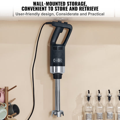 Commercial Immersion Blender, 500 Watt Heavy Duty Hand Mixer, Variable Speed Kitchen Stick Mixer with 304 Stainless Steel Blade, Multi-Purpose Portable Mixer for Soup, Smoothie, Puree, Baby Food - Image 6