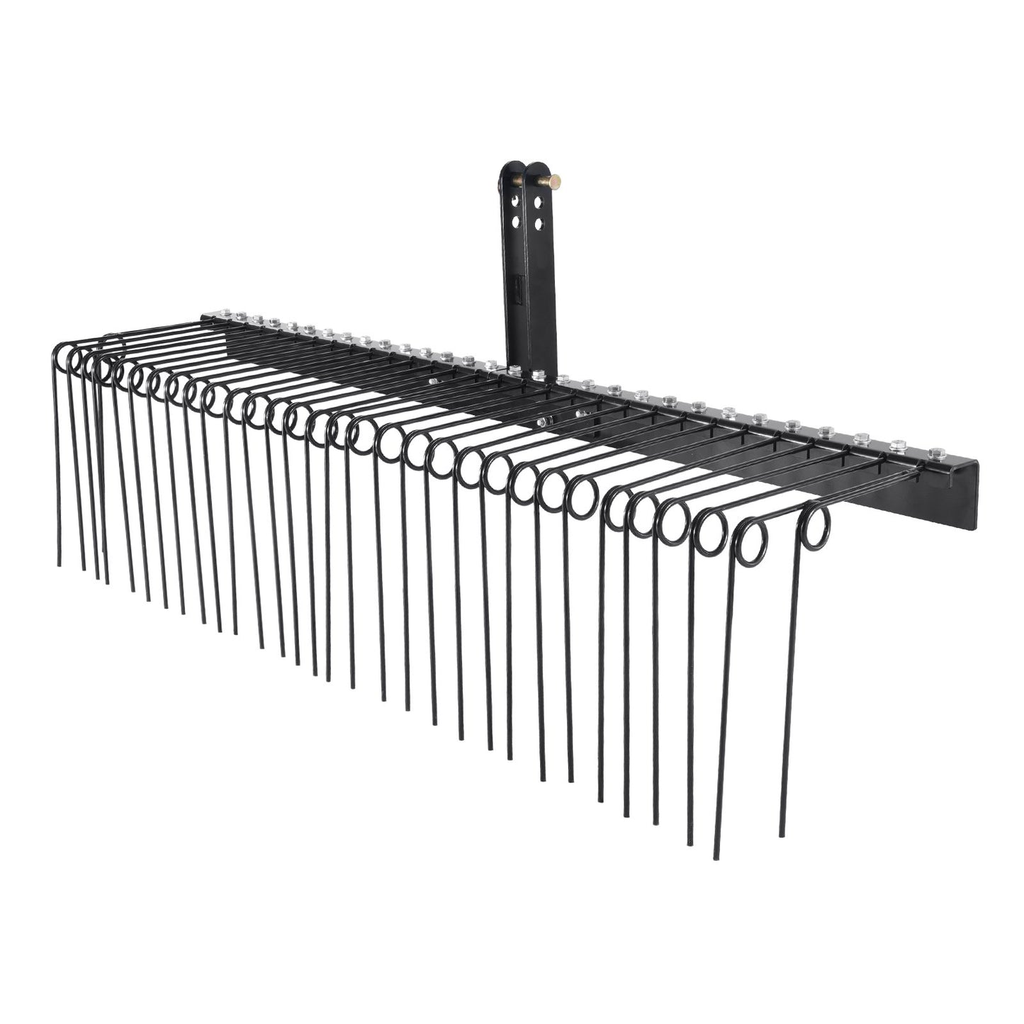Tow Behind Landscape Rake, 1.8m Tow Dethatcher with 32 Steel Tines, Lawn Dethatcher Rake Attaches to Category 1, 3 Point Hitch for Tractor, for Leaves, Pine Needles, Straw, and Grass - Image 9