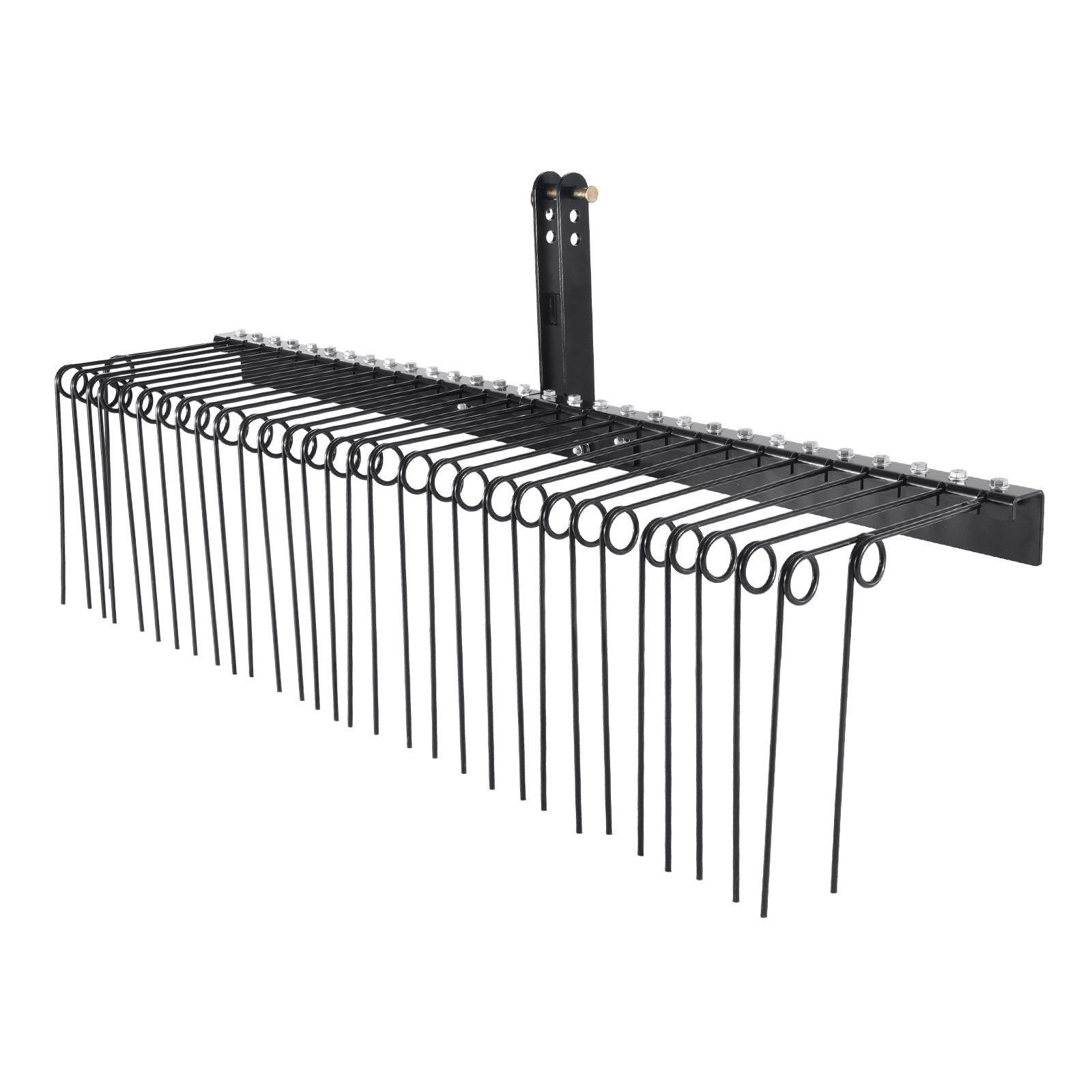 Tow Behind Landscape Rake, 1.8m Tow Dethatcher with 32 Steel Tines, Lawn Dethatcher Rake Attaches to Category 1, 3 Point Hitch for Tractor, for Leaves, Pine Needles, Straw, and Grass - Image 9
