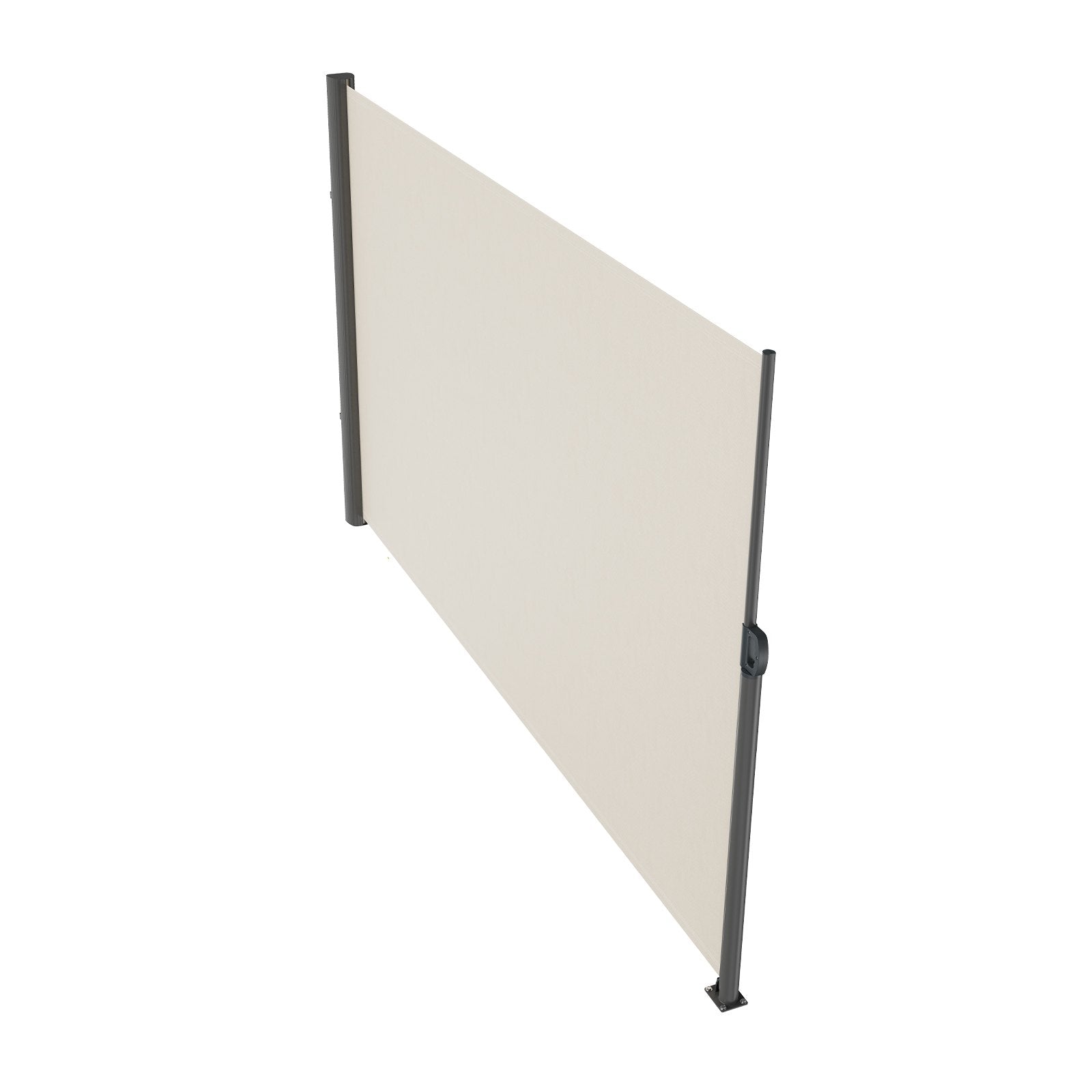 Retractable Side Awning,160X300cm Aluminum Outdoor Privacy Screen, 280g Polyester Water-proof Retractable Patio Screen, UV 30+ Room Divider Wind Screen for Patio, Backyard, Balcony, Beige - Image 9
