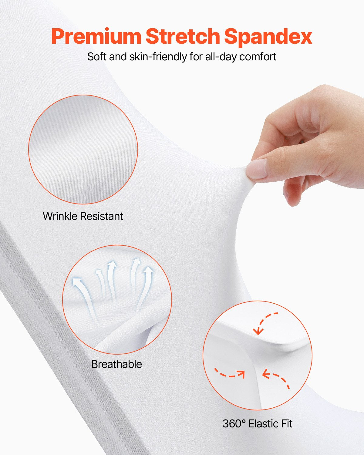 Stretch Spandex Folding Chair Covers, Universal Fitted Chair Cover, Removable Washable Protective Slipcovers, for Wedding, Holiday, Banquet, Party, Celebration, Dining (12PCS White) - Image 3