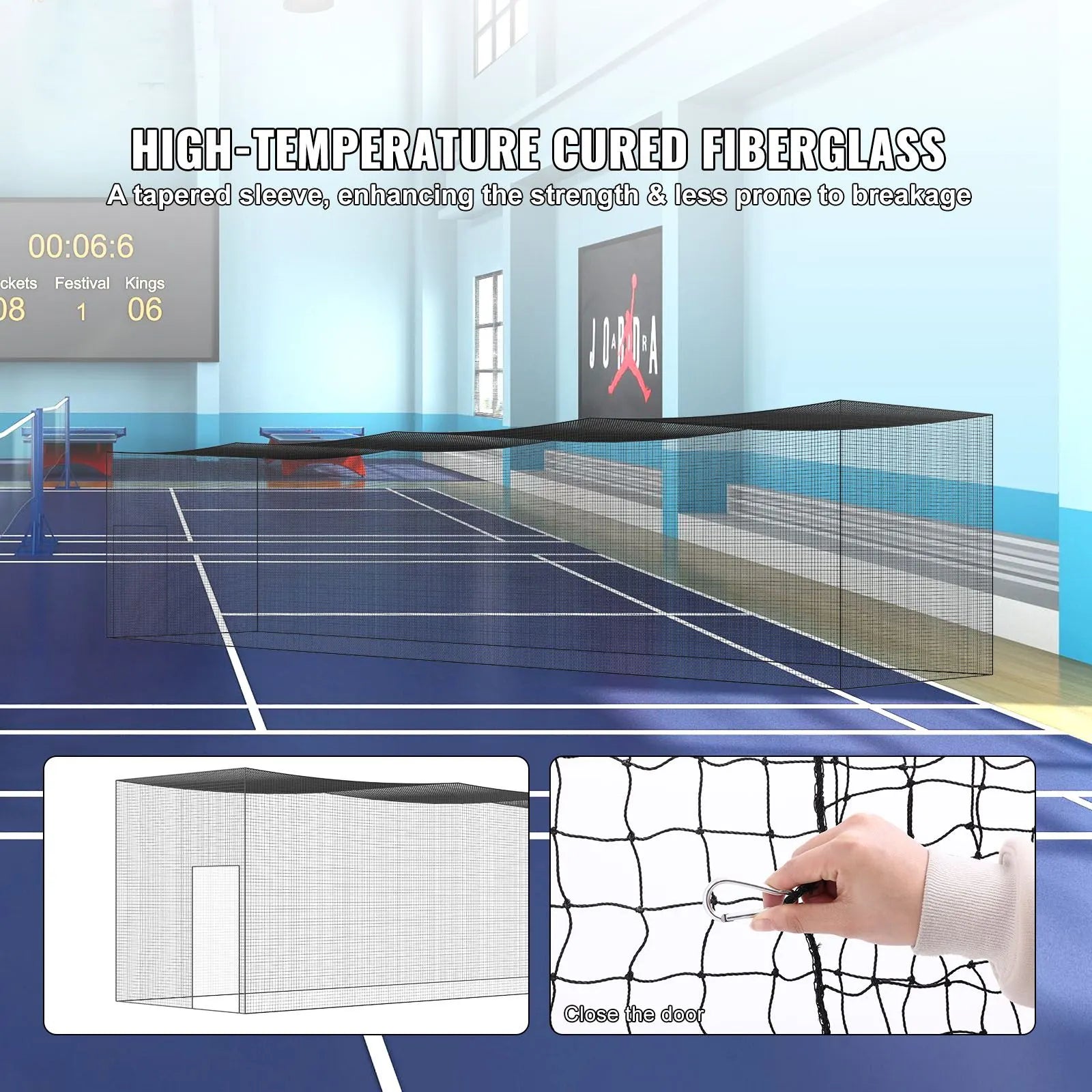 Baseball Batting Netting, Professional Softball Baseball Batting Hitting Training Net, Practice Portable Pitching Cage Net with Door & Carry Bag, Heavy Duty Enclosed PE Netting,1676CM (NET ONLY) - Image 2