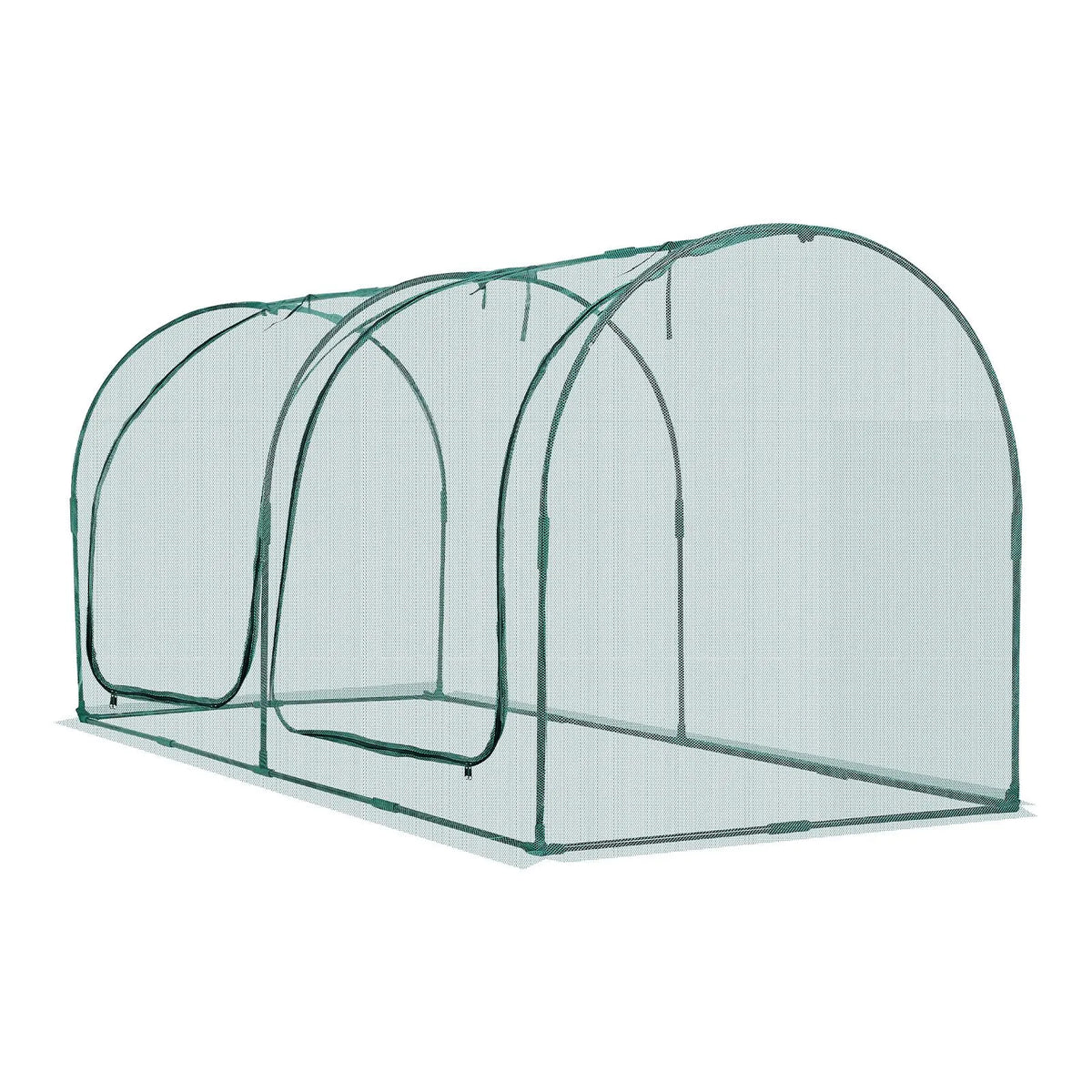 Crop Cage, 2.48 x 1.2 x 1.2 m Plant Protection Tent with Zippered Door, Wind-Resistant Tall Crop Cage, Easy to Install, Outdoor Raised Bed Cover with Frame, Plant Netting for Garden Patio Lawn - Image 8