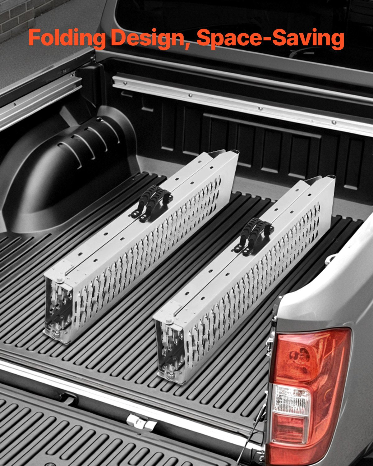 Steel Ramps, 1000 lbs, 2Pcs Heavy-duty Ramps with Wider Ramp Surface, Universal Stable Loading Ramp with Handles, Fit for ATV, UTV, Motorcycle, Electric Bicycle, etc. - Image 5