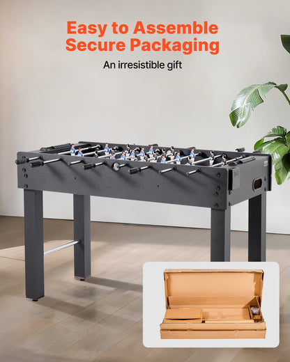 Foosball Table, 121 cm Standard Size Table, Indoor Full Size Foosball Tables for Home, Family, and Game Room, Durable Soccer Set, Includes 2 Balls, Score Keeper, and 2 Cup Holders - Image 6