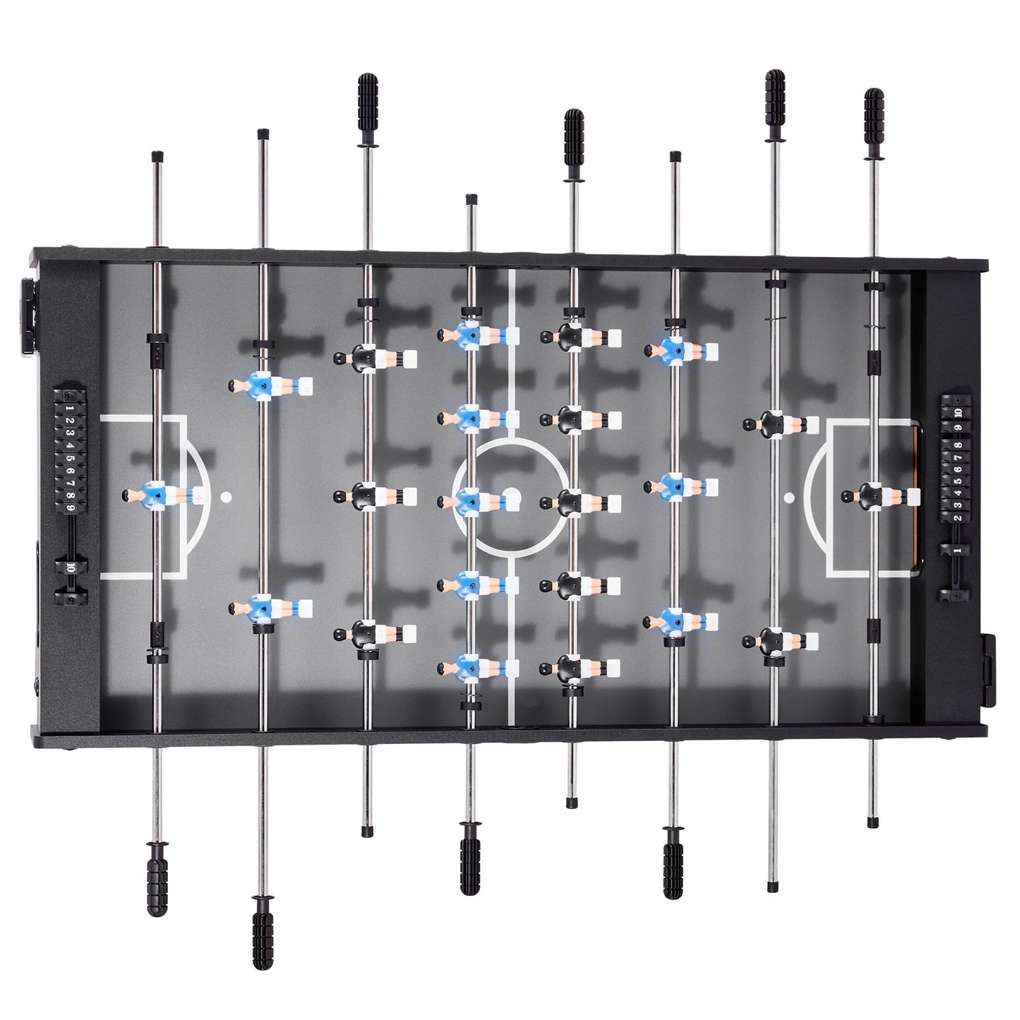 Foosball Table, 121 cm Standard Size Table, Indoor Full Size Foosball Tables for Home, Family, and Game Room, Durable Soccer Set, Includes 2 Balls, Score Keeper, and 2 Cup Holders - Image 9